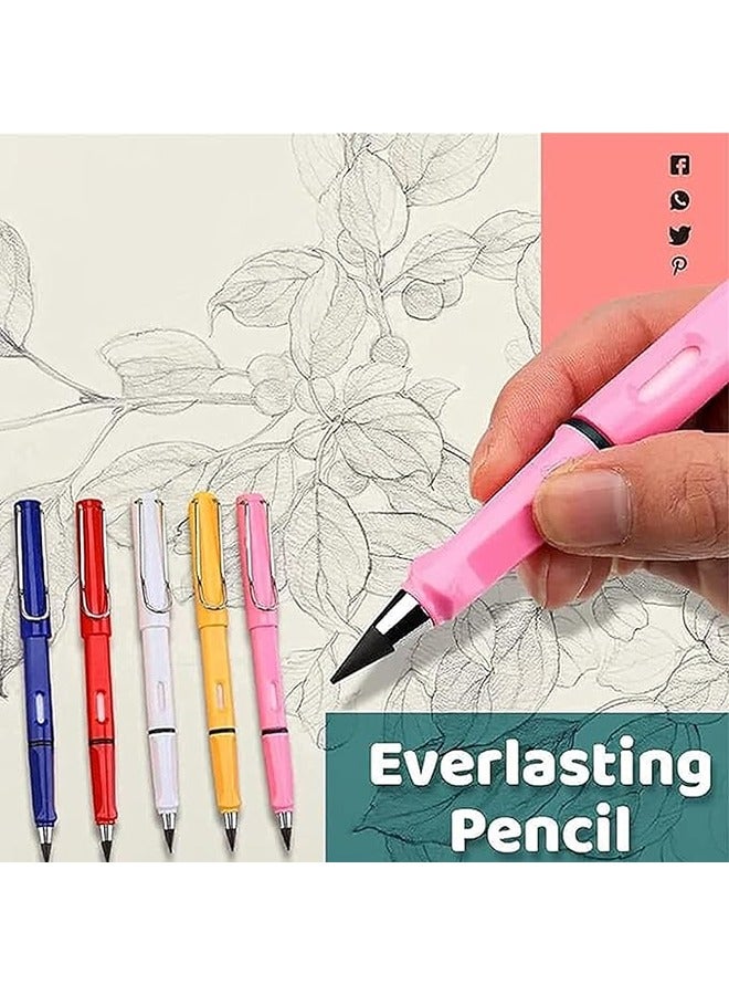 Generic BOUILLIM 6pcs Inkless Pencils Eternal, Everlasting Pencil Replaceable Head, Infinite Pencil, Inkless Pen, Technology Unlimited Writing Eternal Pencil No Ink, with Replaceable Graphite Nib Pencil - Image 5