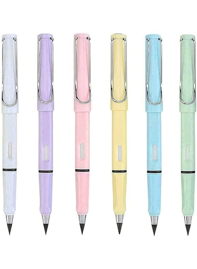 Generic BOUILLIM 6pcs Inkless Pencils Eternal, Everlasting Pencil Replaceable Head, Infinite Pencil, Inkless Pen, Technology Unlimited Writing Eternal Pencil No Ink, with Replaceable Graphite Nib Pencil - Image 1