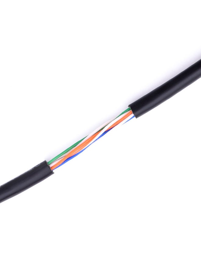 Generic Cat5e Finished Network Cable 10m15m50m100 M Ultra-five Indoor And Outdoor Copper-clad Aluminum High-speed Network Jump-Color:Black Metal-Line Length:15 M  - Image 4