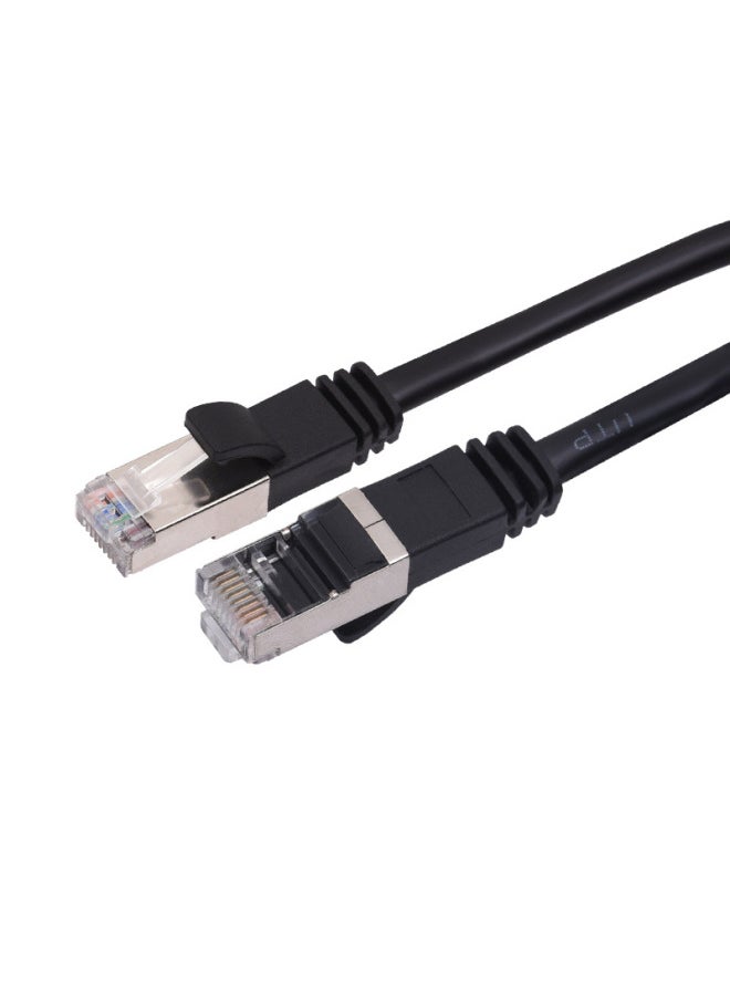 Generic Cat5e Finished Network Cable 10m15m50m100 M Ultra-five Indoor And Outdoor Copper-clad Aluminum High-speed Network Jump-Color:Black Metal-Line Length:15 M  - Image 2