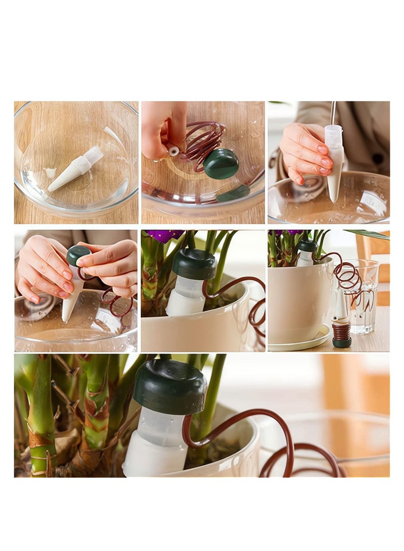 Generic 8 Pcs Self-Watering Device for Houseplants, Automatic Drip Irrigation Bulbs for Vacation & Garden Care, Easy Plant Pot Watering System  - Image 3