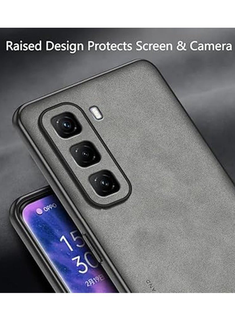 Case Compatible with Infinix Hot 50 Pro+ 4G Case, Plain Leather Soft TPU Silicone Bumper Anti-Fingerprint Shockproof Protective Cover for Infinix Hot 50 Pro Plus - Image 4