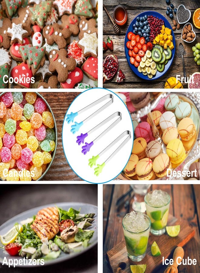 Hovesty 6PCS Mini Tong, Hand Shape Silicone Food Tongs, 5Inch Kid Tongs for Sugar Cubes, Serving Food, Colorful Kitchen Tongs Perfect for Kids by Hovesty - Image 4