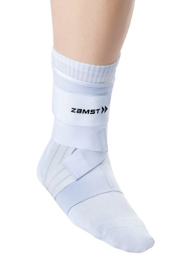 Zamst A1 White Ankle Brace for Sports - Breathable Sports Ankle Support for Men and Women with Adjustable Three Way Straps for Moderate Lateral Ankle Sprain - Right, Medium - Image 1