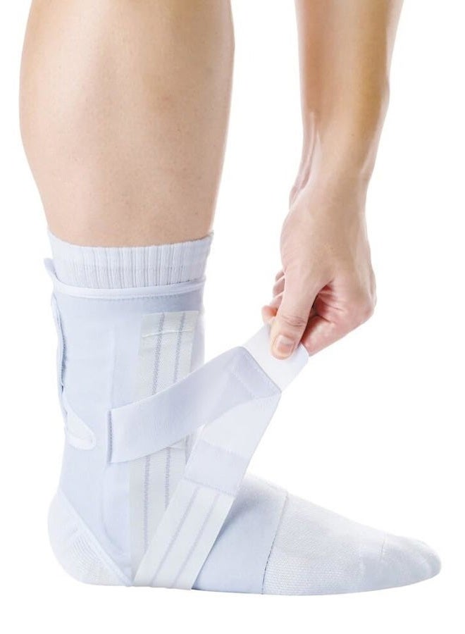 Zamst A1 White Ankle Brace for Sports - Breathable Sports Ankle Support for Men and Women with Adjustable Three Way Straps for Moderate Lateral Ankle Sprain - Right, Medium - Image 3