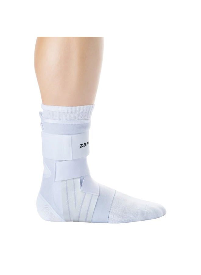 Zamst A1 White Ankle Brace for Sports - Breathable Sports Ankle Support for Men and Women with Adjustable Three Way Straps for Moderate Lateral Ankle Sprain - Right, Medium - Image 4