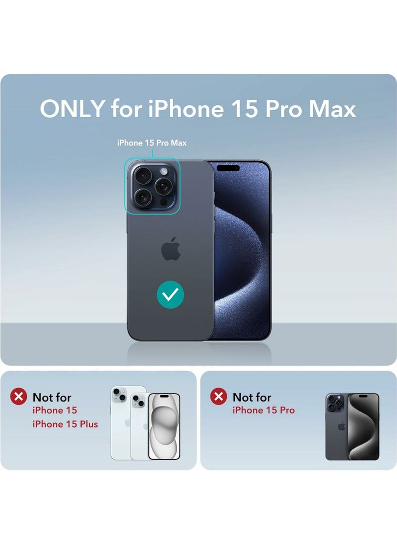Denx Matte Magnetic case for iPhone 15 Pro Max, High Grade Drop Protection with Shockproof Strip, Translucent Matte Back Phone Case (Blue)  - Image 2