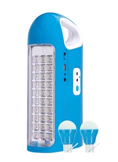 SONASHI Rechargeable Emergency Lantern with 2 Modes  Bright LED with Solar Charging and Power Bank Function  Energy Efficient Design with 40 Hours Working Time  For your Camping and Hiking SEL-727 Blue  - Image 1