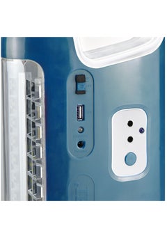 SONASHI Rechargeable Emergency Lantern with 2 Modes  Bright LED with Solar Charging and Power Bank Function  Energy Efficient Design with 40 Hours Working Time  For your Camping and Hiking SEL-727 Blue  - Image 5
