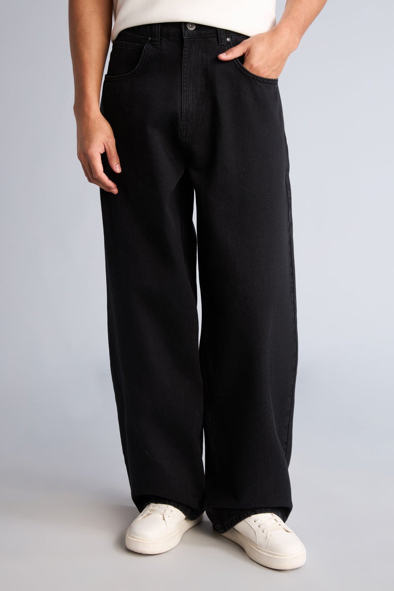DeFacto Black Man Balloon Fit Trousers Casual - Image 3