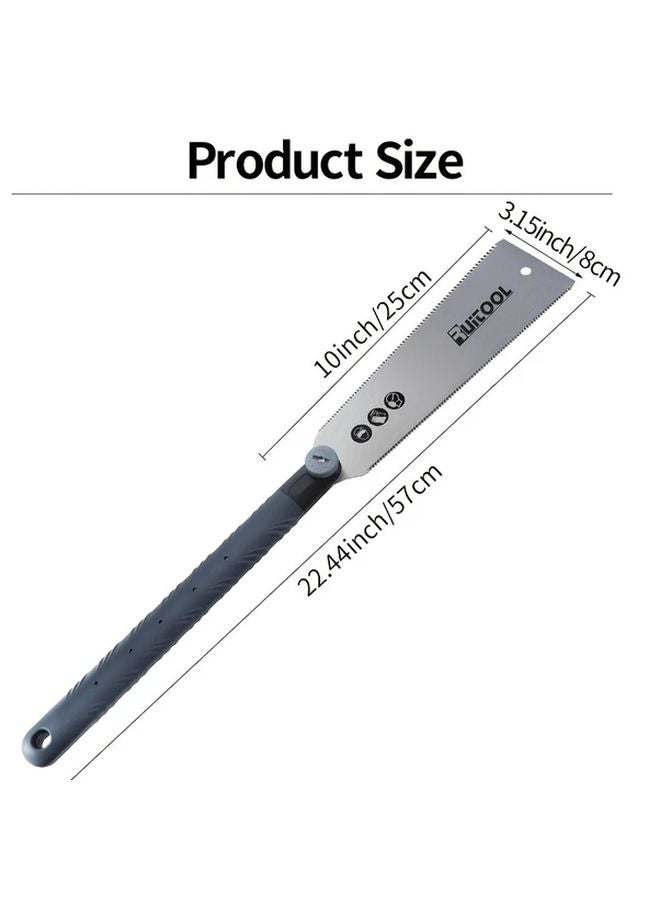 10 Inch Japanese Ryoba Pull Saw Double Sided SK5 Blade 10 18 TPI Woodworking Tool - Image 5