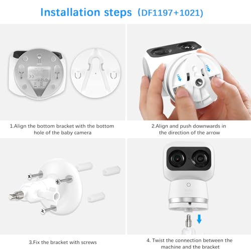 VOMENC Adjustable Bracket Mount Compatible with Eufy Security Indoor Cam S350 Camera (White) - Image 4