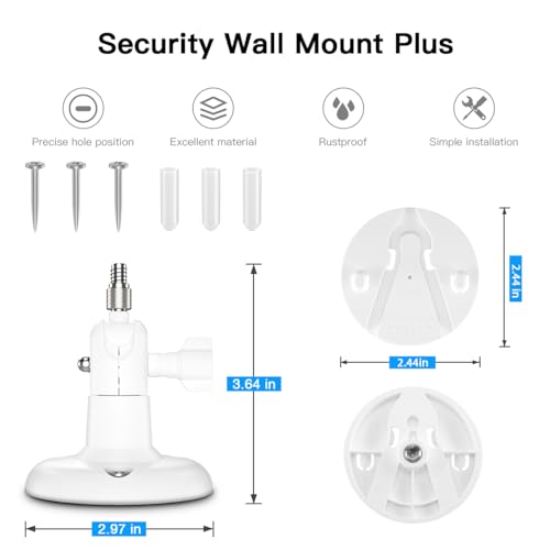 VOMENC Adjustable Bracket Mount Compatible with Eufy Security Indoor Cam S350 Camera (White) - Image 5