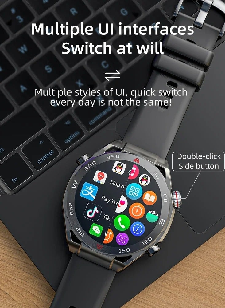 AROAQ Full Netcom 4G 5G Android Smartwatch 4GB RAM 64GB Storage Domestic Version Black - Image 3