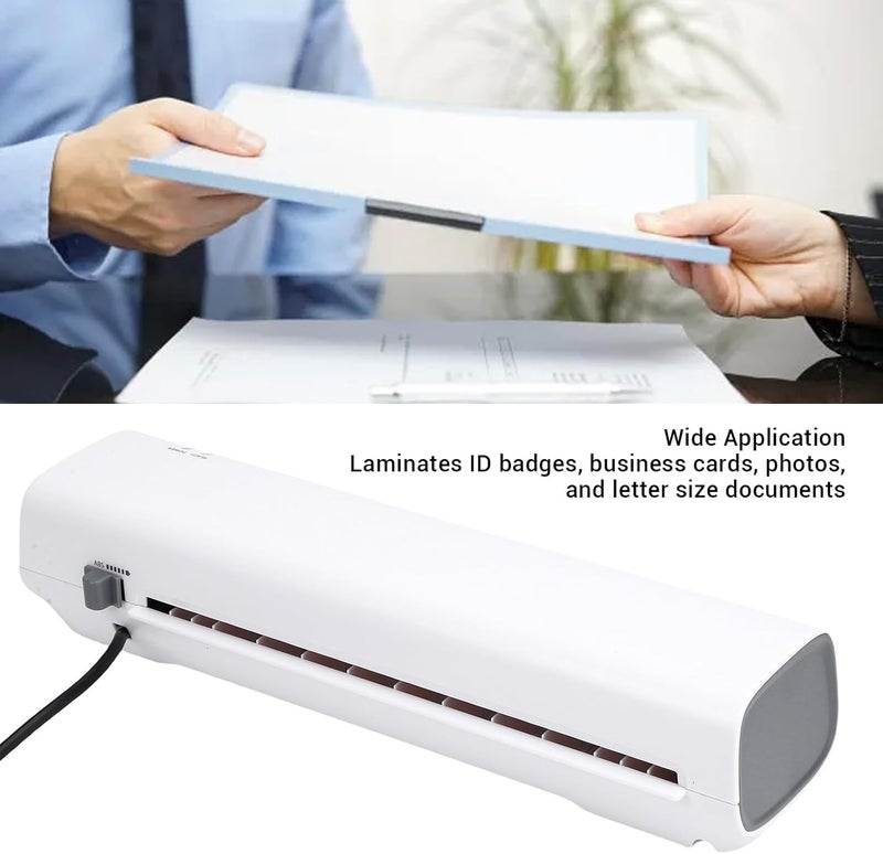 Brrnoo A4 Laminator Machine, Fast 3-4 Minute Preheating Anti Jam Thermal Laminating Hot Laminator with Release Button for Home Office School Photos Documents ID Badges (US Plug 110V) - Image 3