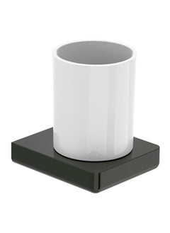 Roca Cup Holder Glossy Black/White 