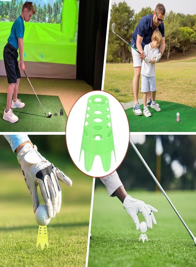 TIXIPEM Golf Simulator Tees [8PCS] - Plastic Golf Tees Use for Home & Outdoor & Indoor Driving Range & Winter Turf - [Green - 1.77 in] - Image 2