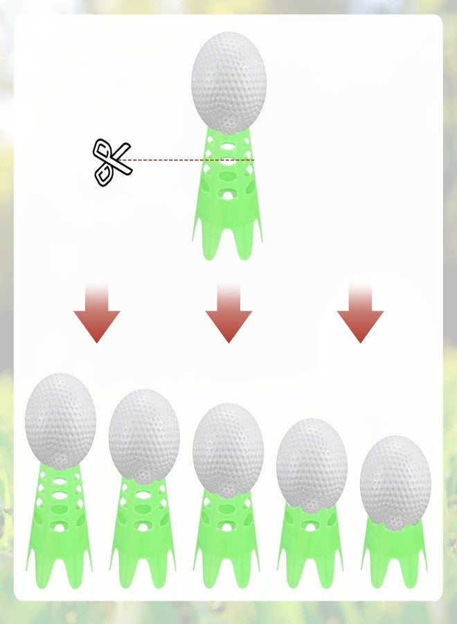 TIXIPEM Golf Simulator Tees [8PCS] - Plastic Golf Tees Use for Home & Outdoor & Indoor Driving Range & Winter Turf - [Green - 1.77 in] - Image 4