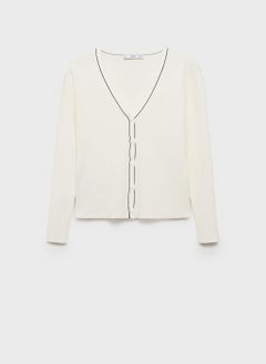 MANGO Casual V-Neck Knitted Cardigan  - Image 5