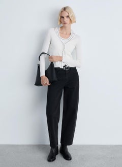 MANGO Casual V-Neck Knitted Cardigan  - Image 4
