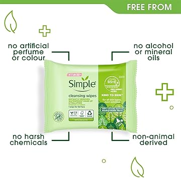 Simple Kind To Skin Cleansing Facial Wipes 25 Pieces - Image 4