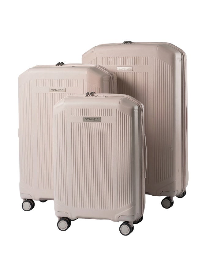 Sonada Unbreakable Luggage Unisex ,Double Zipper ,Expandable, TSA Lock With 4 Double Silent Wheels Set of 4 - Image 1