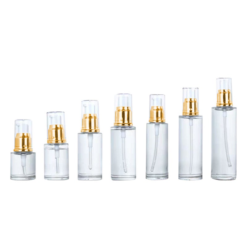 3Pcs Empty Pump Cosmetic Bottles Bottle Empty Bottles Portable Pump Bottle (Golden and White 30ml) - Image 2