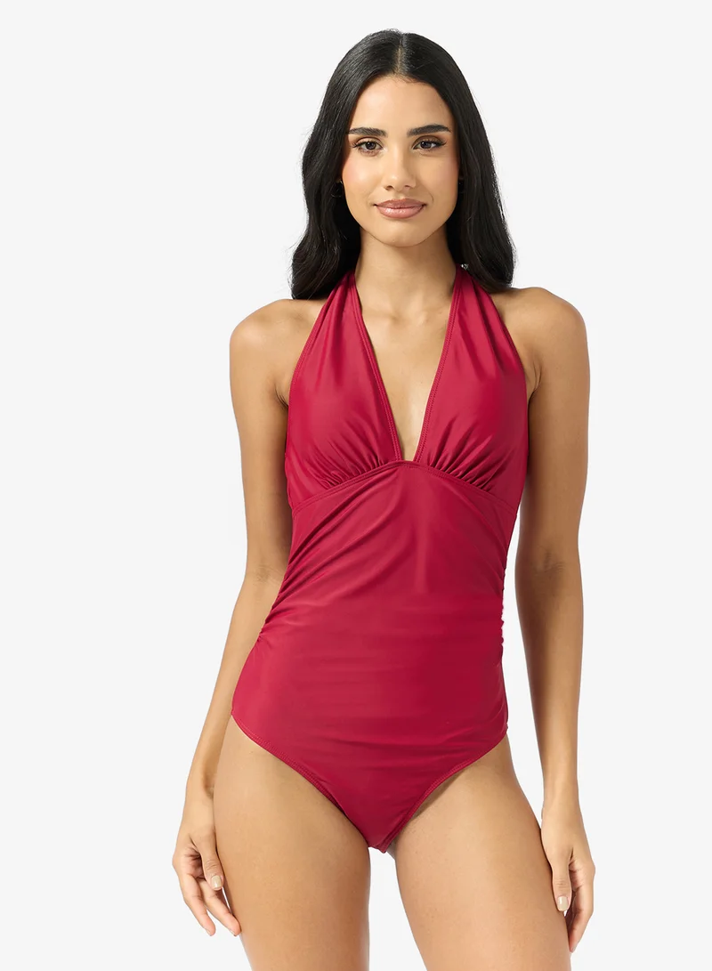 Ginger Plunge Neck Tummy Shaping Swimsuit