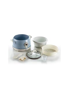 Ariete Vintage Electric Rice Cooker 1.8L, 5 Modes for Rice, Sauté, Steam, Heating, Slow Cooker, 700W, Removable Non Stick Ceramic Bowl, Glass Lid, for Sushi, Stew, Omelet - Blue ART2904/05  - Image 5