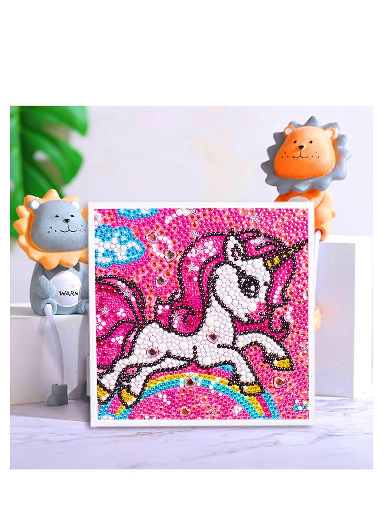 SYOSI 5D Diamond Painting for Kids, Diamond Art Kits with Frames Easy to DIY Gem Art by Numbers Gift for Boys Girls Ages 6-12 (7.5×7.5 in) - Image 4