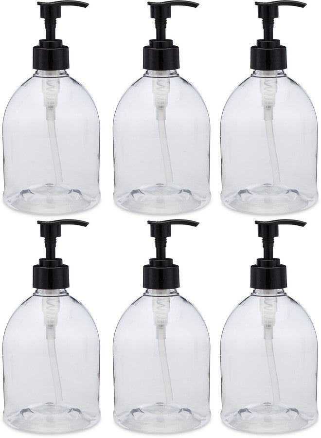 Earth's Essentials (U.S. Made) Earth's Essentials (6 Pack) Designer Hand Soap and Sanitizer Dispensers, Empty Plastic Pump Bottles, Perfect for Shampoo, Lotion, and More, BPA-Free PET Plastic. - Image 1