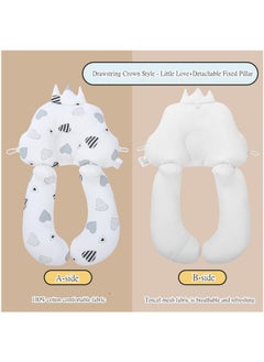 Beauenty Baby shaping pillow for infants and toddlers, adjustable and removable dinosaur design, breathable and washable  - Image 2