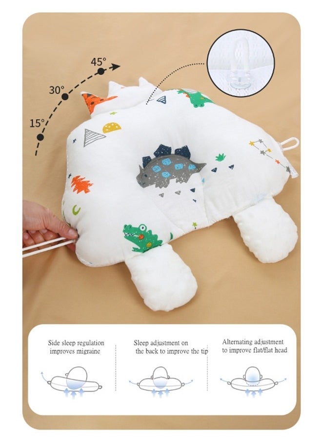 Beauenty - Baby shaping pillow for infants and toddlers, adjustable and removable dinosaur design, breathable and washable - Image 1