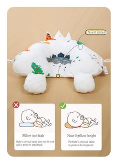 Beauenty Baby shaping pillow for infants and toddlers, adjustable and removable dinosaur design, breathable and washable  - Image 5