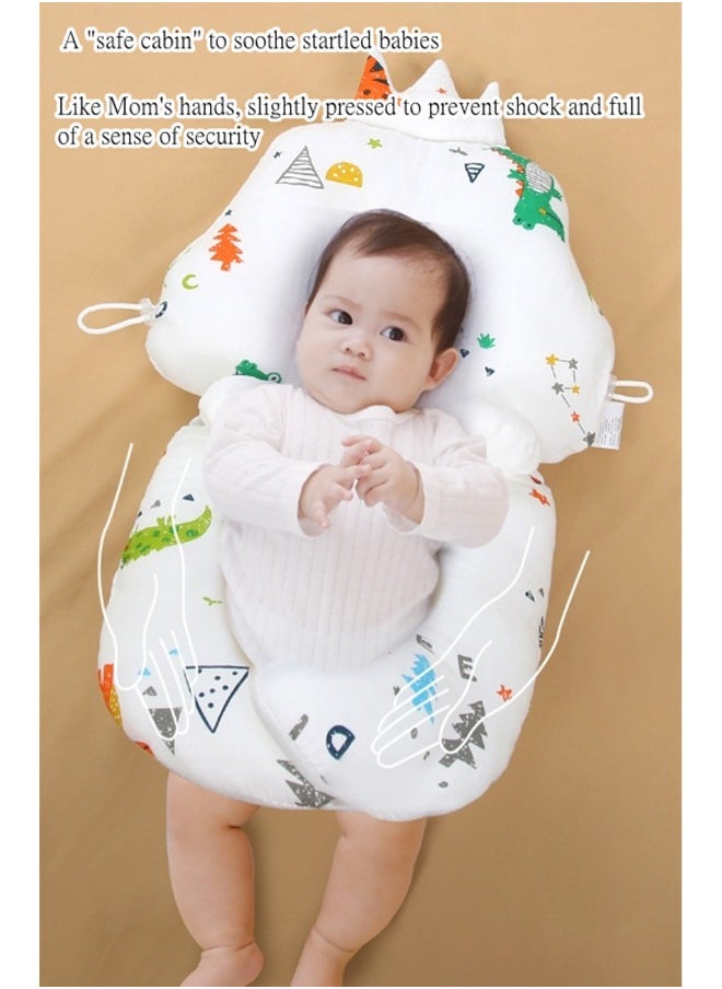 Beauenty - Baby shaping pillow for infants and toddlers, adjustable and removable dinosaur design, breathable and washable - Image 1