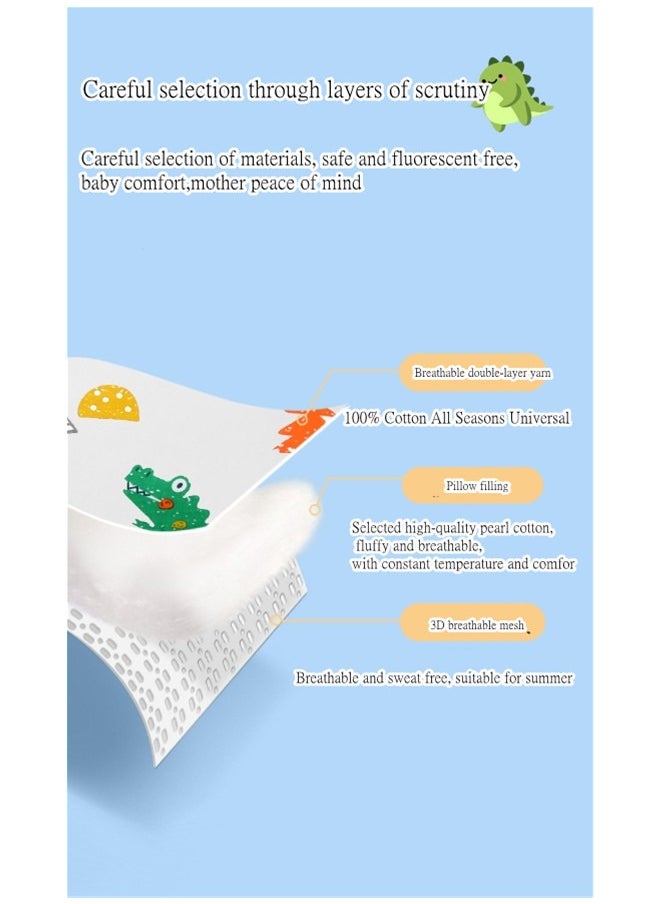 Beauenty - Baby shaping pillow for infants and toddlers, adjustable and removable dinosaur design, breathable and washable - Image 1