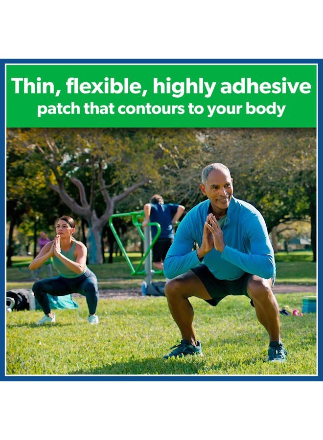 Salonpas لصقة FLEX لتخفيف الألم بتركيز ليدوكائين 4%، تطبق لمدة تصل إلى 8 ساعات، بدون رائحة، رقيقة، مرنة، خفيفة الوزن، تبقى اللصقة في مكانها، 7 لصقات - Image 3