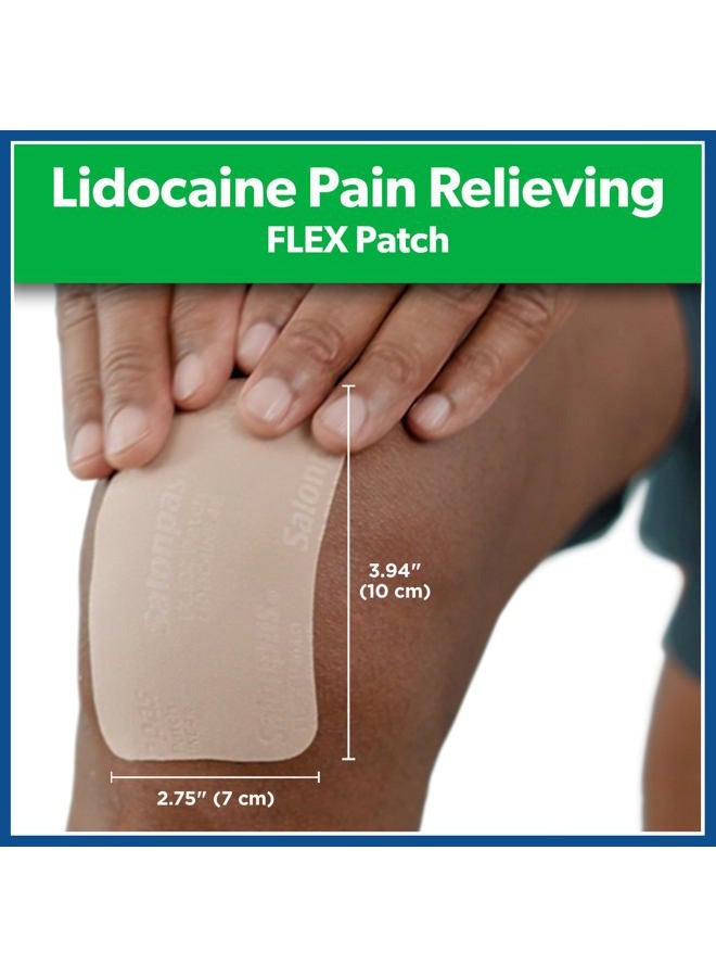 Salonpas لصقة FLEX لتخفيف الألم بتركيز ليدوكائين 4%، تطبق لمدة تصل إلى 8 ساعات، بدون رائحة، رقيقة، مرنة، خفيفة الوزن، تبقى اللصقة في مكانها، 7 لصقات - Image 2