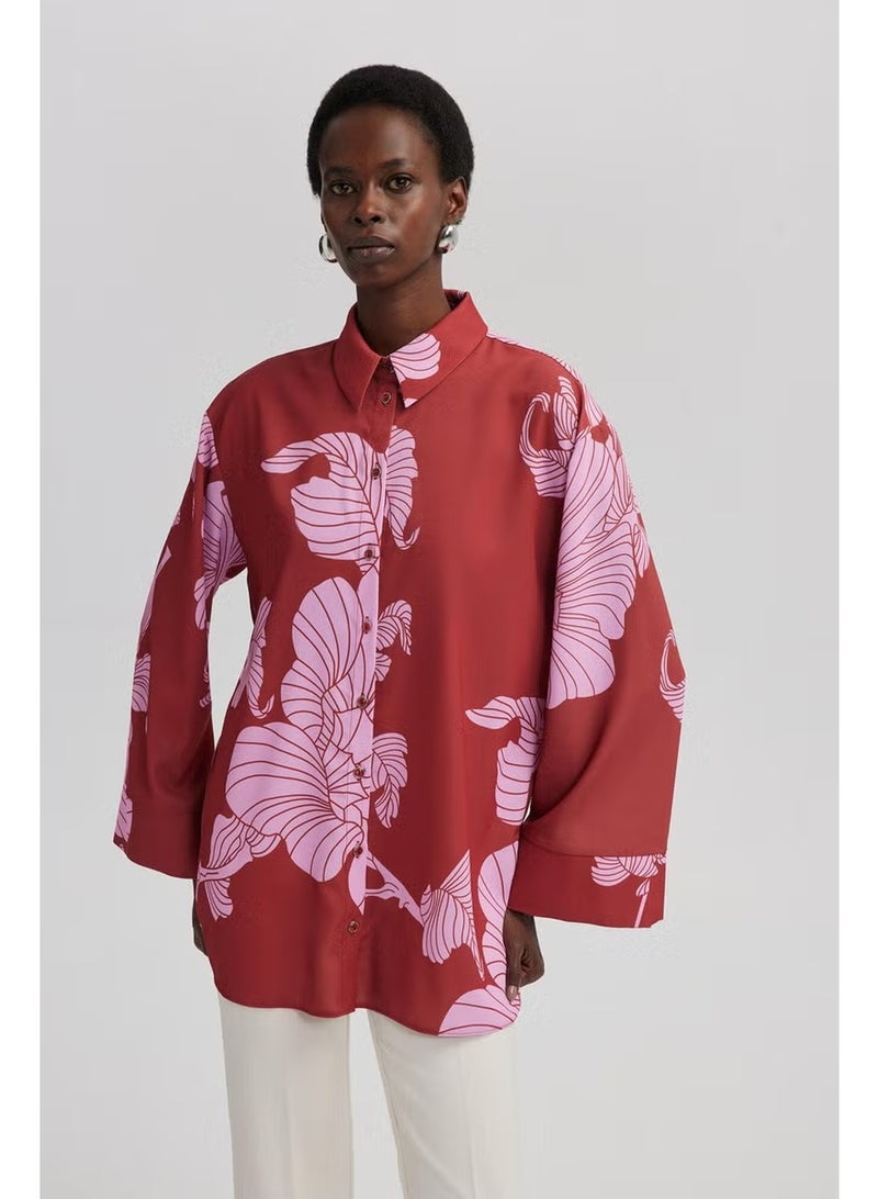 Touche Patterned Satin Shirt - Image 2