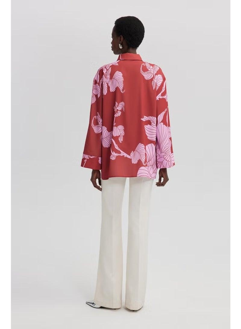 Touche Patterned Satin Shirt - Image 4