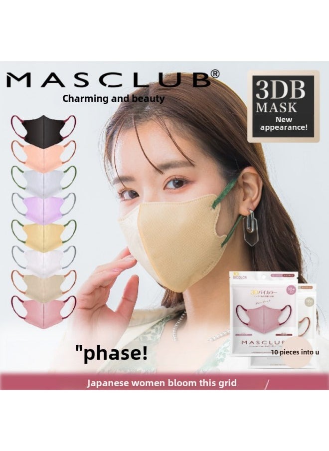 قناع ياباني MASCLUB Lotte New Cold 3D Contrast Color Small Face Anti-makeup جيد التهوية ذو قيمة وجه عالية - اللون: 5d بيج بني 10 قطع - pzsku/Z5410C77372FAAA8E88FEZ/45/_/1741257815/9723d6d2-9702-45b9-81c8-9568d8144ab6