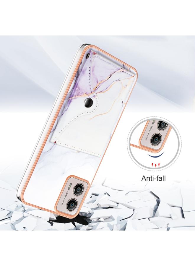 S-TOP Case For Motorola Moto G53 Marble Pattern IMD Card Slot Phone Case - Image 2