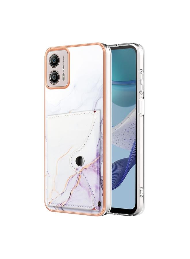 S-TOP Case For Motorola Moto G53 Marble Pattern IMD Card Slot Phone Case - Image 1