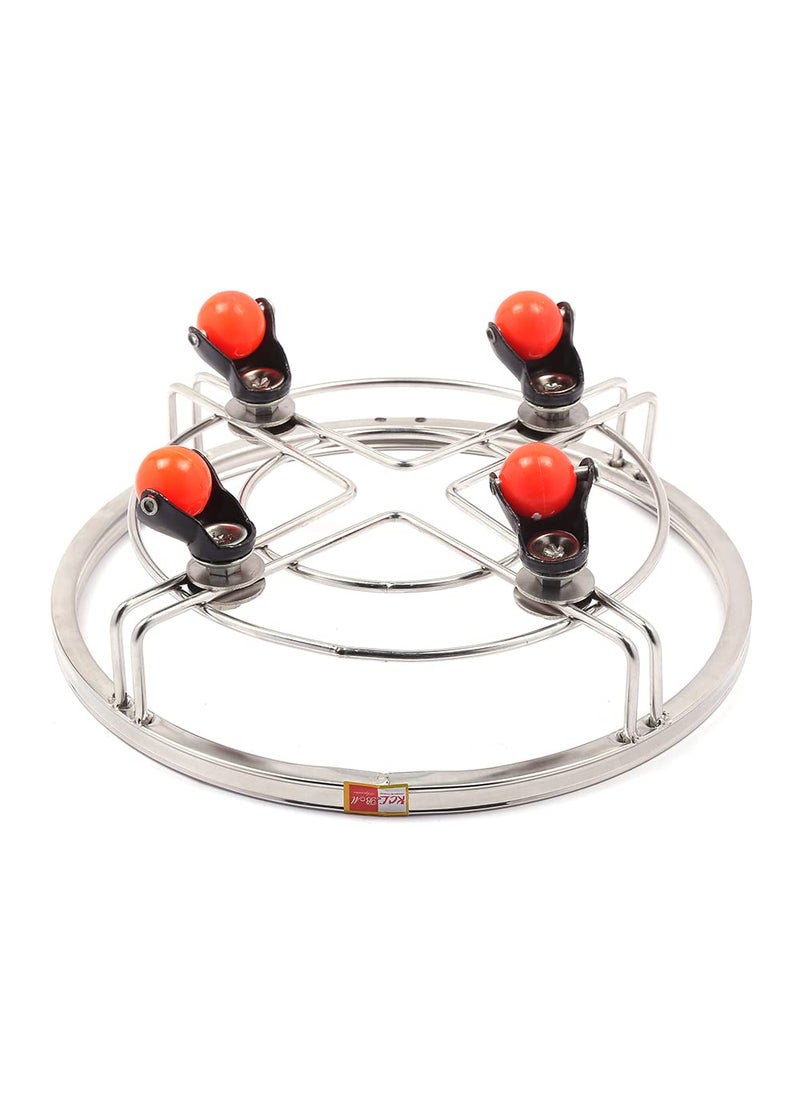 KCL KCL Stainless Steel Cylinder Trolley with Wheels Gas Trolley Lpg Cylinder Stand 1 Unit Dimensions 30Cm  - Image 2
