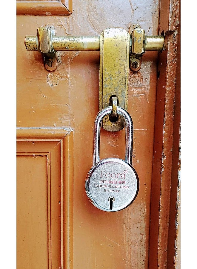 Foora Foora Ultimate 65mm Long Shackle Padlock | Secure Your Home, Door, Gate, Shutter | Premium Double Locking 8 Lever | 5 Silver Keys Included | Made in India  - Image 5