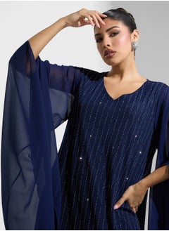 Khizana Kaftan With Sheer Sleeves  - Image 3