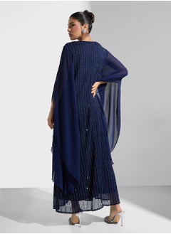 Khizana Kaftan With Sheer Sleeves  - Image 2