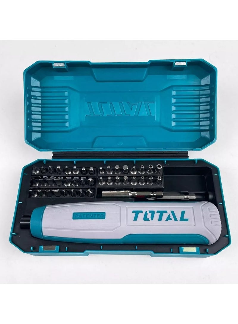 توتال مفك براغي لاسلكي 4 فولت شحن USB مع الملحقات TSDLI0406  - Image 2