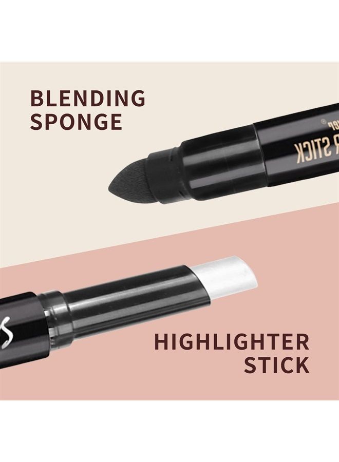 Music Flower قلم تمييز، قلم مكياج مزدوج الطرف مع فرشاة إسفنجية، لامع مقاوم للماء يدوم طويلاً بريق فضي ناعم يضيء مكياج الوجه، 1 قطعة - Image 3