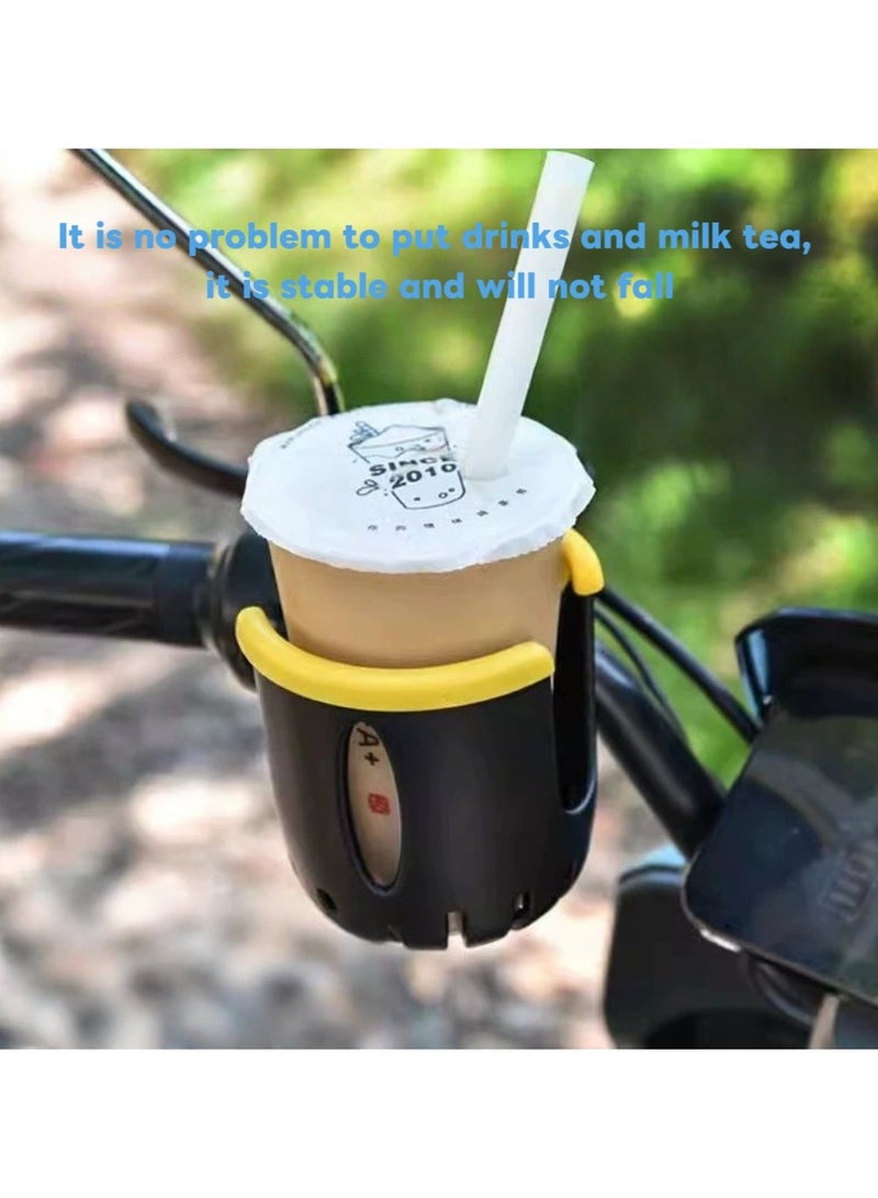 Bicycle electric bicycle water cup holder milk tea holder, bicycle universal beverage bottle holder baby stroller bottle holder (black and yellow) - Image 1